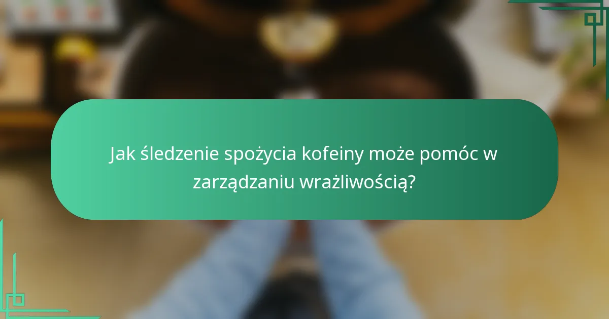 Jak śledzenie spożycia kofeiny może pomóc w zarządzaniu wrażliwością?